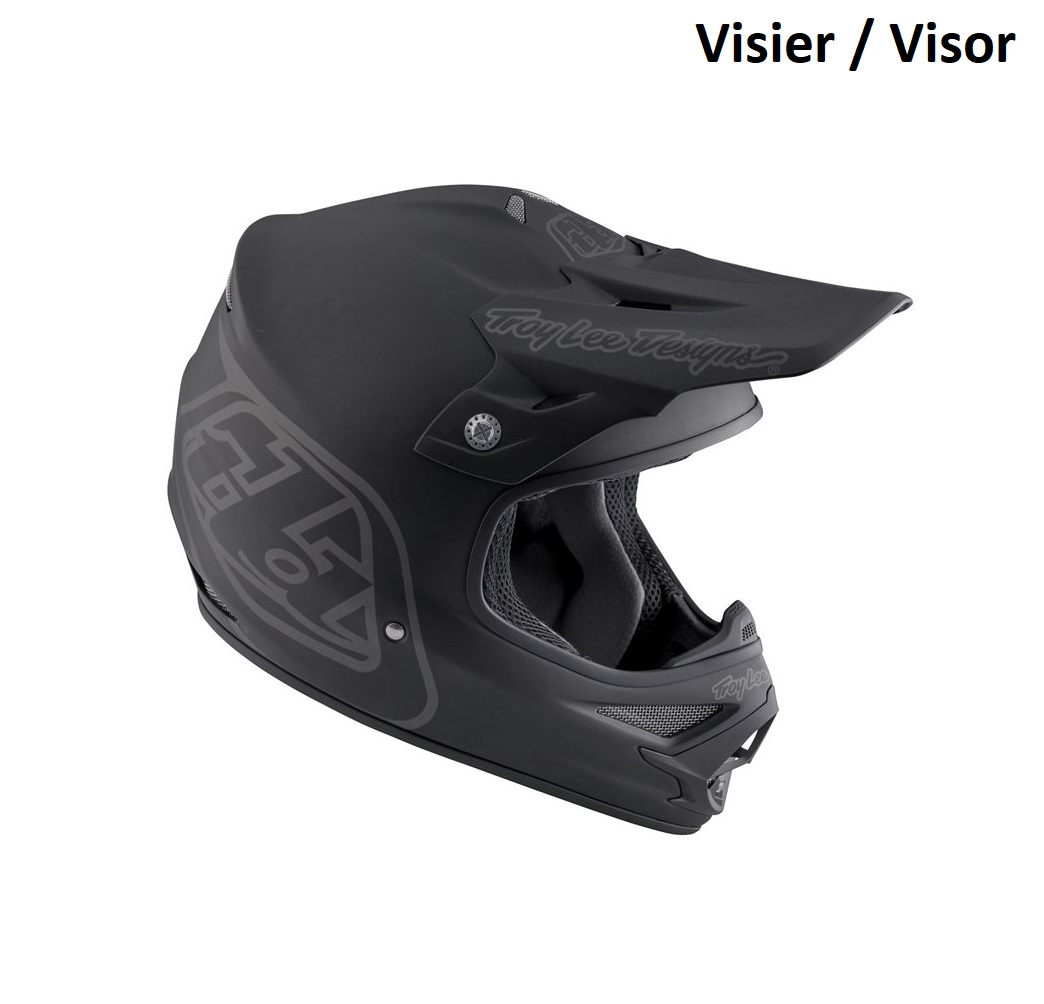TROY LEE DESIGNS AIR VISOR (CM), MIDNIGHT II, MATTE BLACK, ONE SIZE TROY LEE DESIGNS AIR VISOR (CM), MIDNIGHT II, MATTE BLACK, ONE SIZE