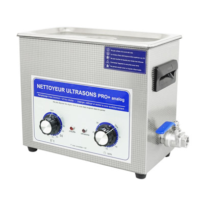 NETTOYEUR-BAC ULTRASONS PROFESSIONNEL ANALOGIQUE 6L 180 WATTS AVEC VANNE DE VIDANGE (300X150X150MM) (QUALITE PREMIUM) NETTOYEUR-BAC ULTRASONS PROFESSIONNEL ANALOGIQUE 6L 180 WATTS AVEC VANNE DE VIDANGE (300X150X150MM) (QUALITE PREMIUM)