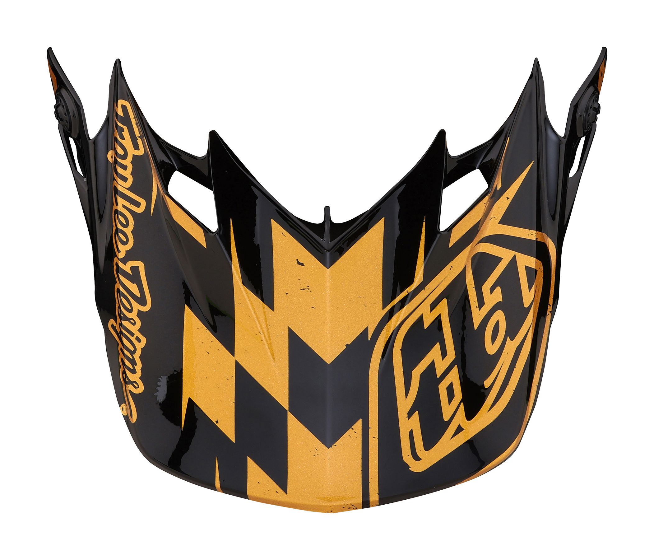 TROY LEE DESIGNS SE4 HELMET VISOR, RACE SHOP, BLACK/GOLD, ONE SIZE TROY LEE DESIGNS SE4 HELMET VISOR, RACE SHOP, BLACK/GOLD, ONE SIZE
