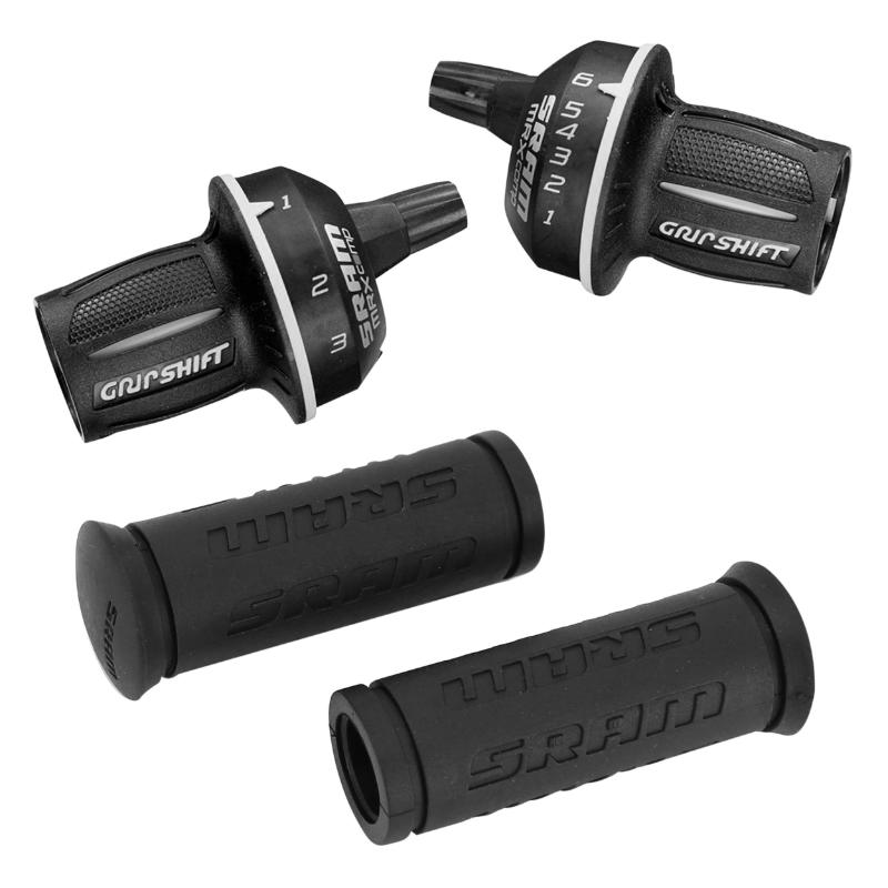 MANETTE VTT SRAM GRIPSHIFT DROITE MRX 3X6V. COMPATIBLE SHIMANO (VENDU A LA PAIRE EN BOITE) - POIGNEE TOURNANTE MANETTE VTT SRAM GRIPSHIFT DROITE MRX 3X6V. COMPATIBLE SHIMANO (VENDU A LA PAIRE EN BOITE) - POIGNEE TOURNANTE