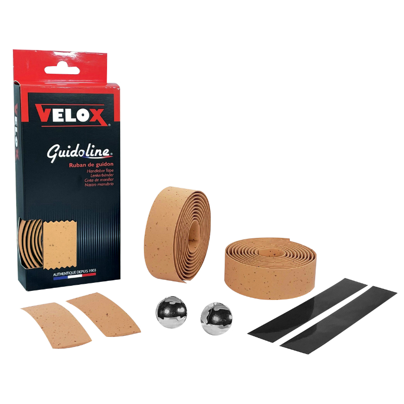 RUBAN DE GUIDON - CINTRE VELOX MAXI CORK MARRON CLAIR - GUIDOLINE RUBAN DE GUIDON - CINTRE VELOX MAXI CORK MARRON CLAIR - GUIDOLINE