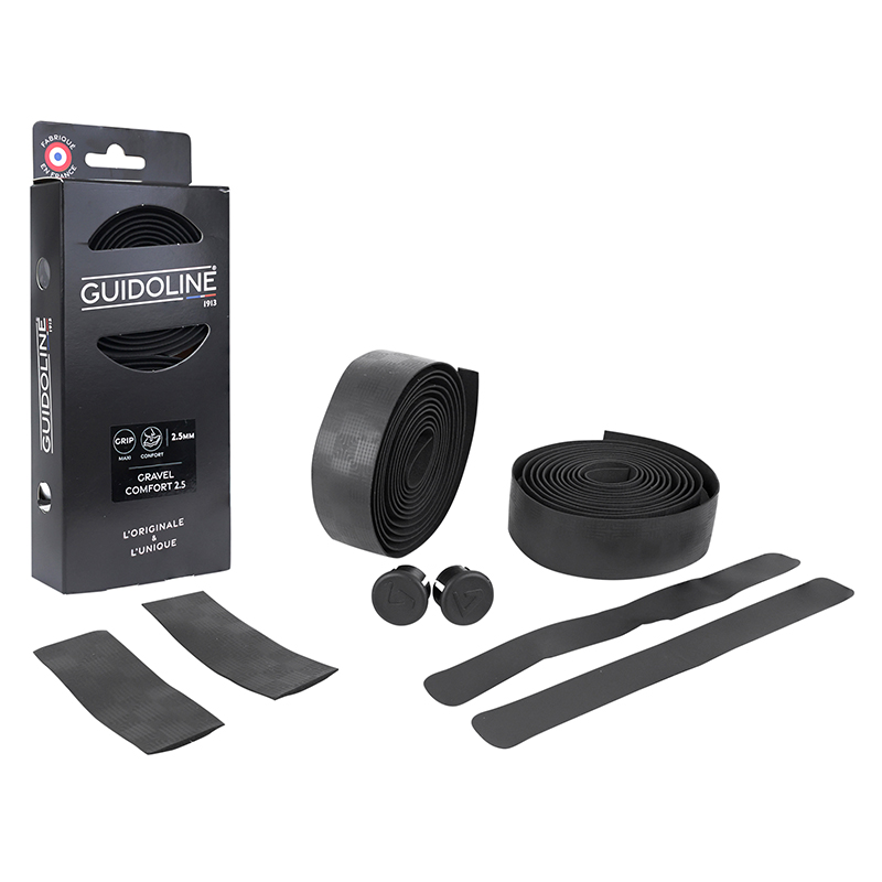 RUBAN DE GUIDON - CINTRE VELOX GRAVEL CONFORT 2,5MM NOIR - GUIDOLINE RUBAN DE GUIDON - CINTRE VELOX GRAVEL CONFORT 2,5MM NOIR - GUIDOLINE