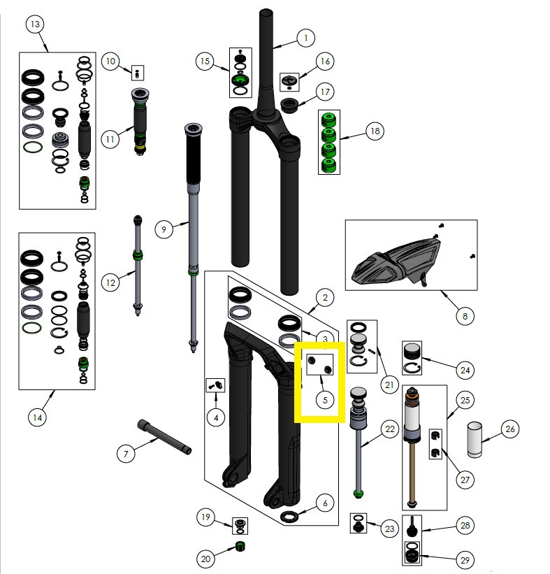 DVO BLEEDER PLUG ASSY - ONYX 38 D1|D2