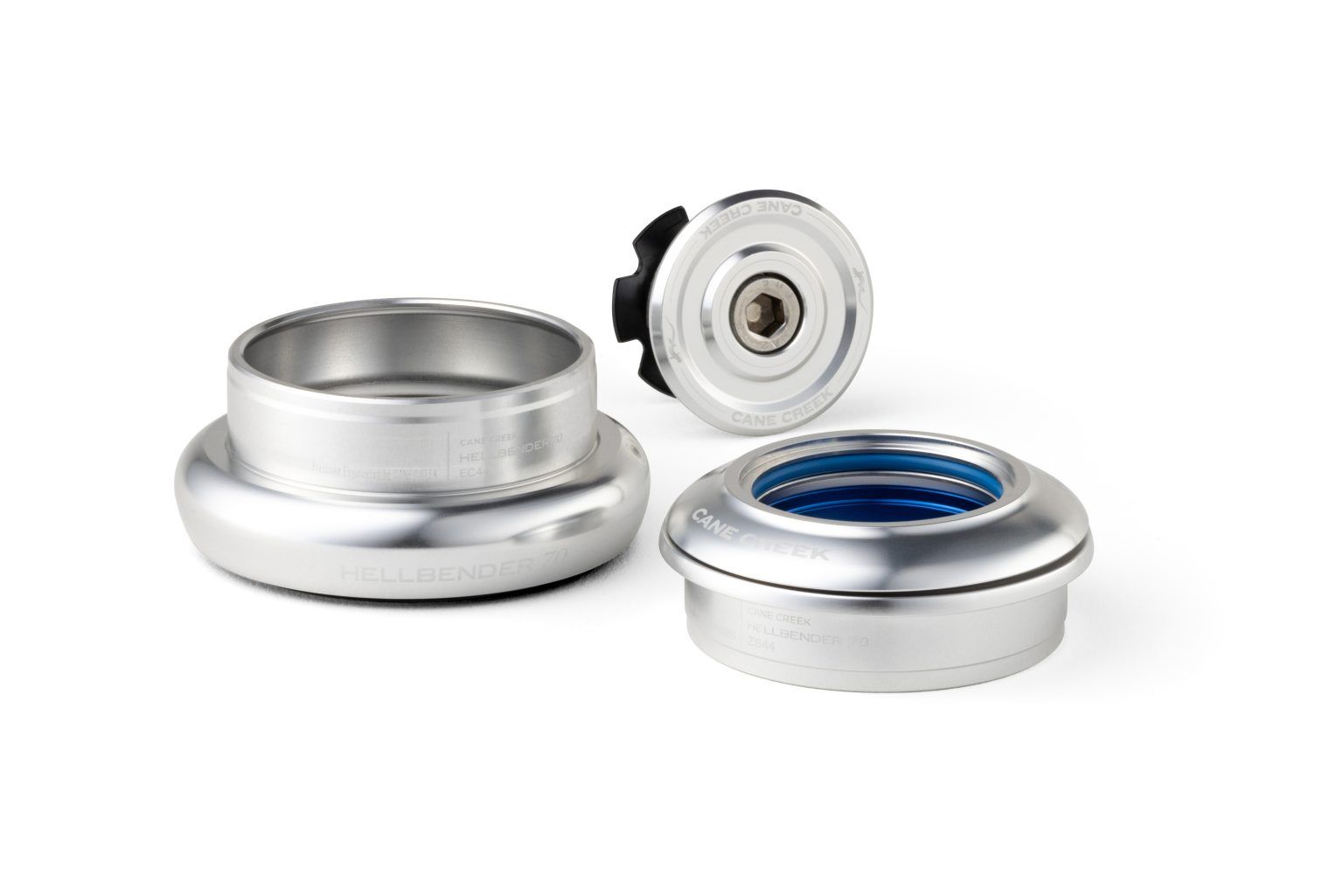 CANE CREEK HELLBENDER 70 TAPERED HEADSET, 1 1/8"-1.5", ZS44/28.6/H8 | EC44/40, SHORT, SILVER CANE CREEK HELLBENDER 70 TAPERED HEADSET, 1 1/8"-1.5", ZS44/28.6/H8 | EC44/40, SHORT, SILVER