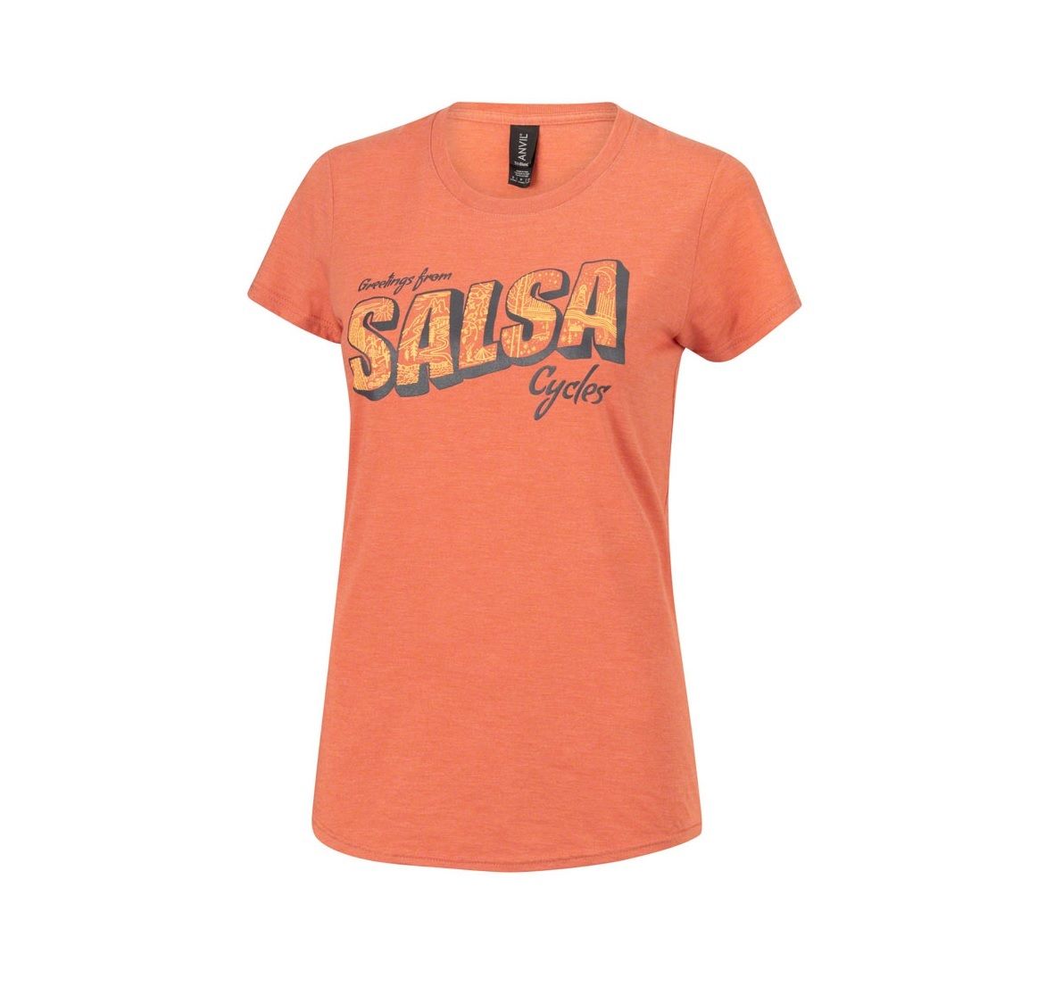 SALSA WISH YOU WHERE HERE WOMENS T-SHIRT, ORANGE, L SALSA WISH YOU WHERE HERE WOMENS T-SHIRT, ORANGE, L