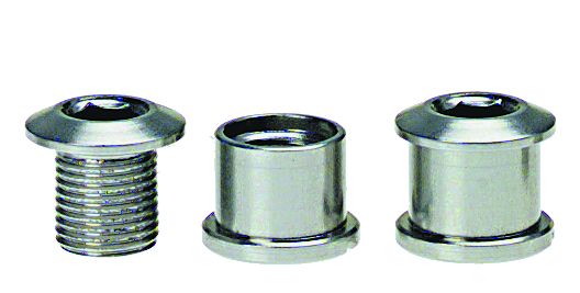 PROBLEM SOLVERS CHAINRING BOLTS, 12.5MM, 5 PCS., CROMO, SILVER PROBLEM SOLVERS CHAINRING BOLTS, 12.5MM, 5 PCS., CROMO, SILVER
