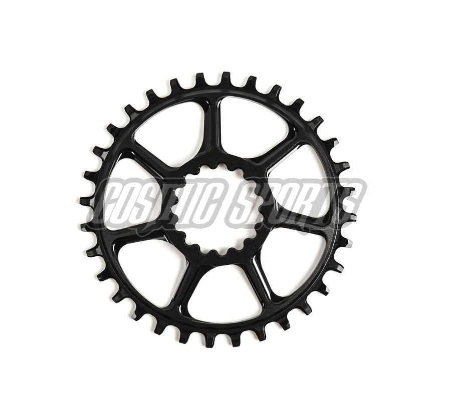 E*THIRTEEN ULTRALIGHT GUIDERING BOOST 5MM OFFSET, 36T., BLACK