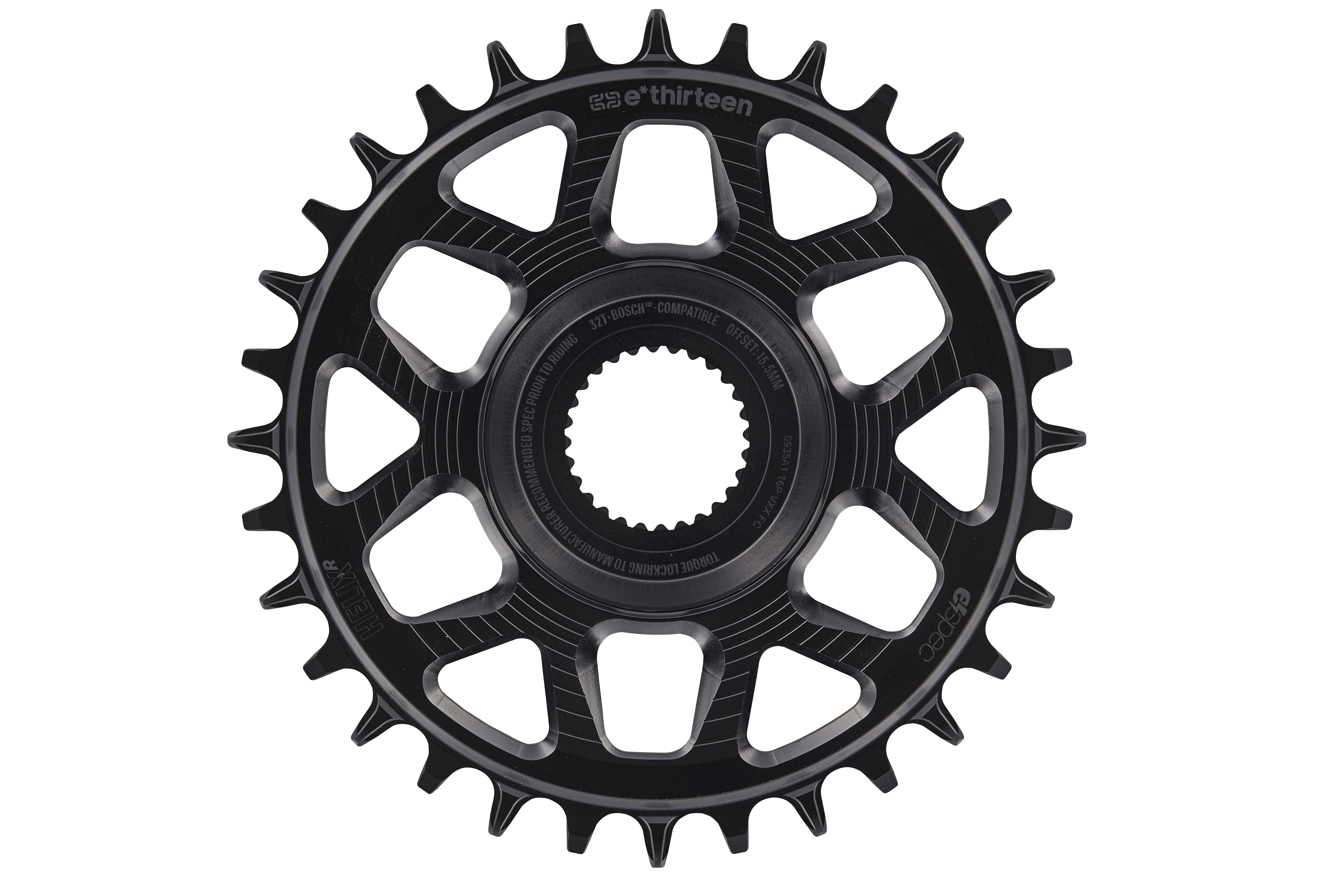 E*THIRTEEN HELIX R E*SPEC SRAM DIRECT MOUNT CHAINRING, BOSCH SX/CX GEN4, 32 T., 11/12-SPD, BLACK E*THIRTEEN HELIX R E*SPEC SRAM DIRECT MOUNT CHAINRING, BOSCH SX/CX GEN4, 32 T., 11/12-SPD, BLACK