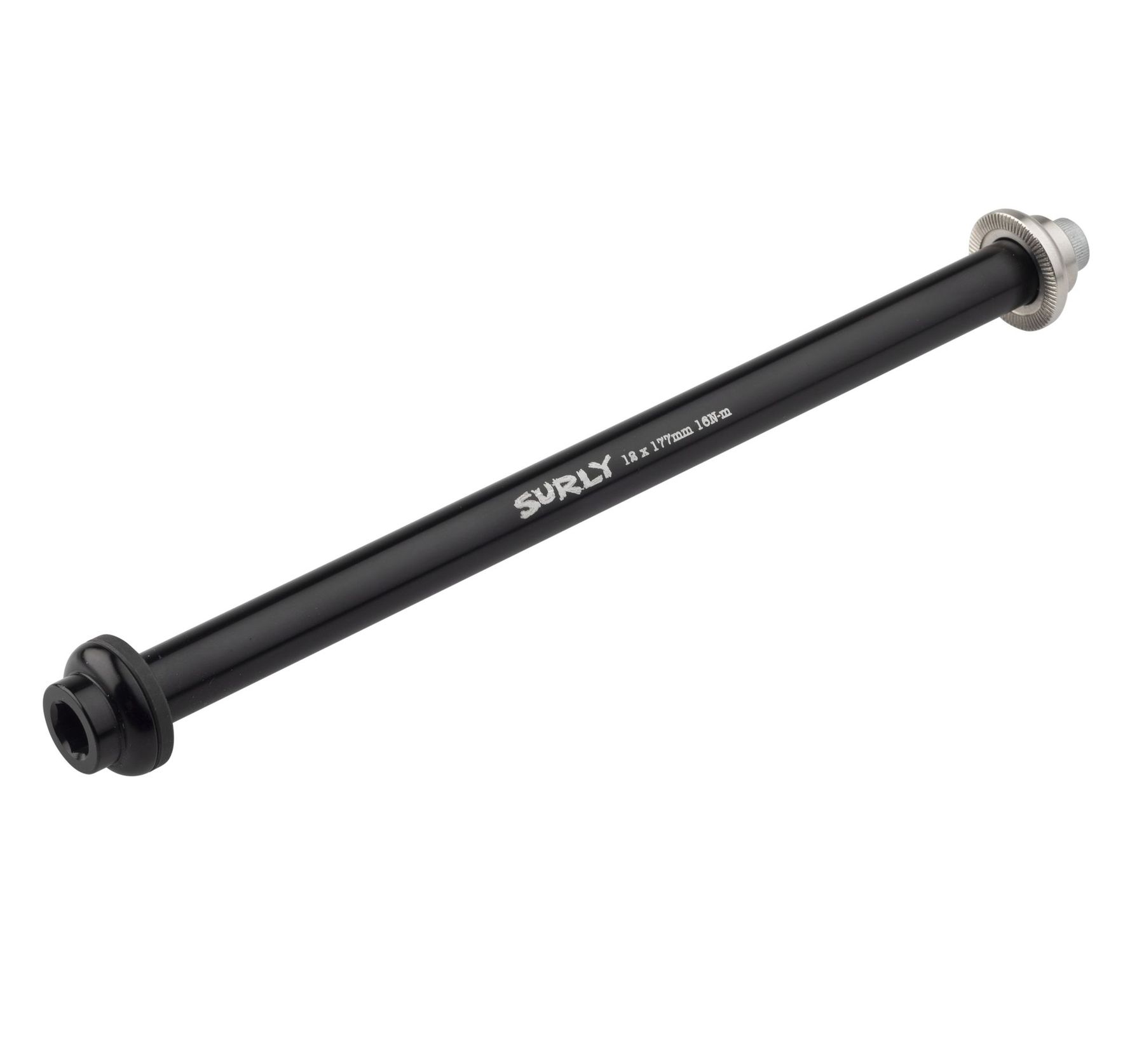 SURLY THRU-AXLE, REAR 12X189MM, M6X1.0, 25MM, BLACK SURLY THRU-AXLE, REAR 12X189MM, M6X1.0, 25MM, BLACK