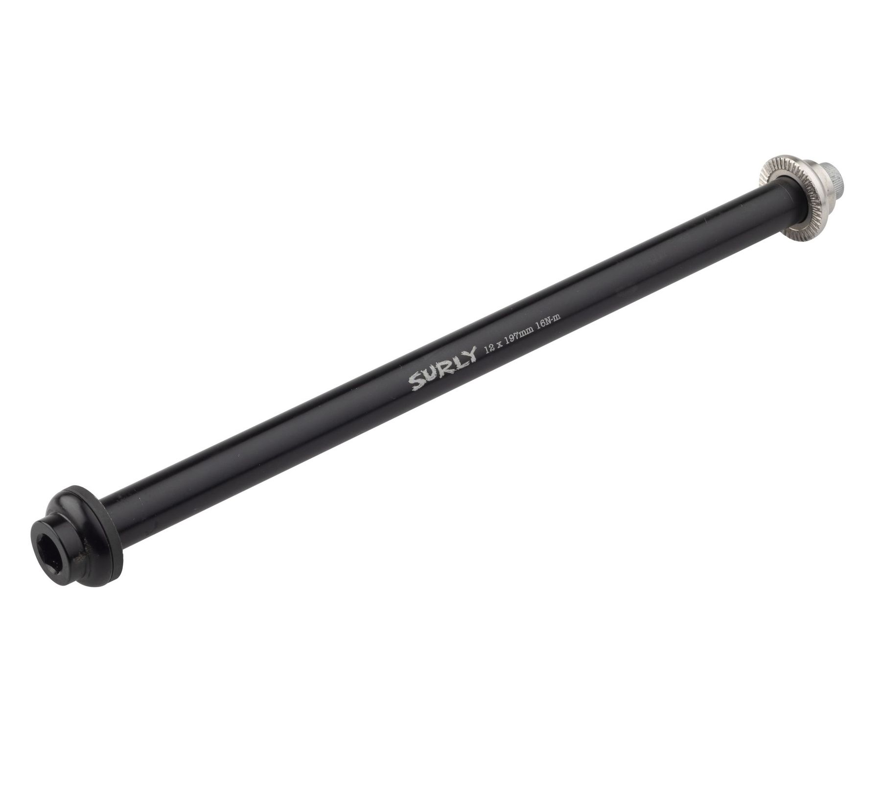 SURLY THRU-AXLE, REAR 12X209MM, M6X1.0, 25MM, BLACK SURLY THRU-AXLE, REAR 12X209MM, M6X1.0, 25MM, BLACK