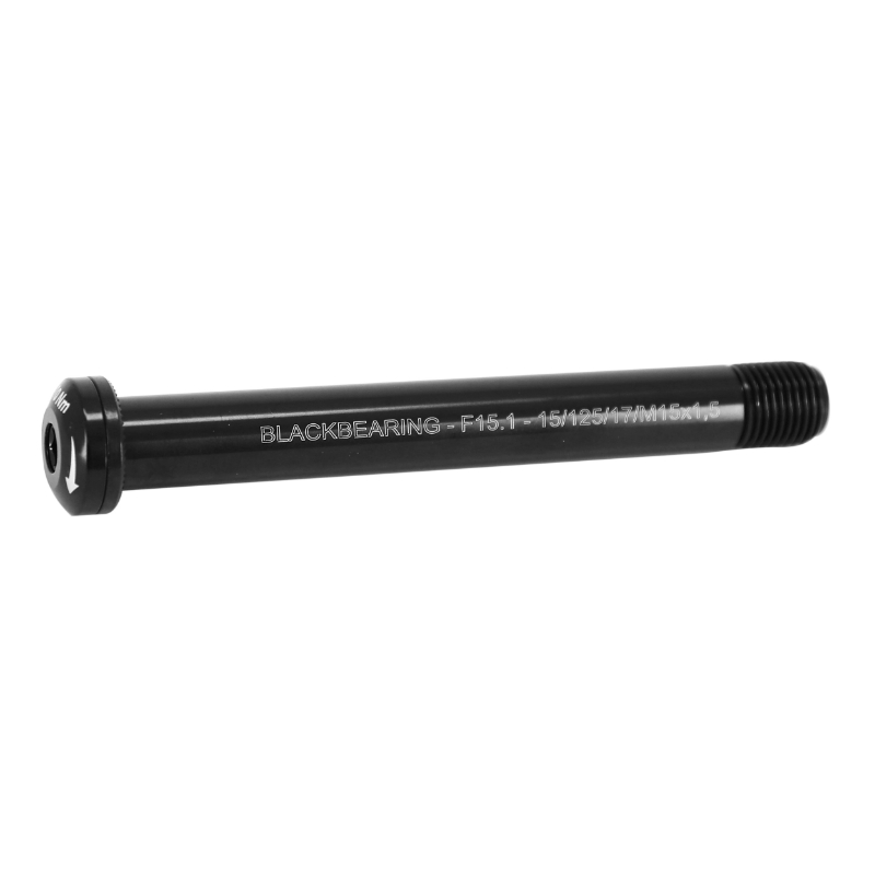 AXE TRAVERSANT - BLOCAGE ROUE AVANT BLACKBEARING FILETAGE M15X1.5MM 15X110 NOIR (125MM HORS BUTEE DONT FILETAGE 17MM) AXE TRAVERSANT - BLOCAGE ROUE AVANT BLACKBEARING FILETAGE M15X1.5MM 15X110 NOIR (125MM HORS BUTEE DONT FILETAGE 17MM)