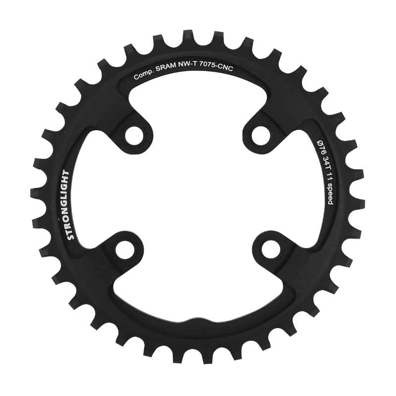 PLATEAU VTT 4BRA D.76 POUR SRAM XX1 STRONGLIGHT 34DTS MONO NOIR ALU 7075 11V. NARROW WIDE PLATEAU VTT 4BRA D.76 POUR SRAM XX1 STRONGLIGHT 34DTS MONO NOIR ALU 7075 11V. NARROW WIDE