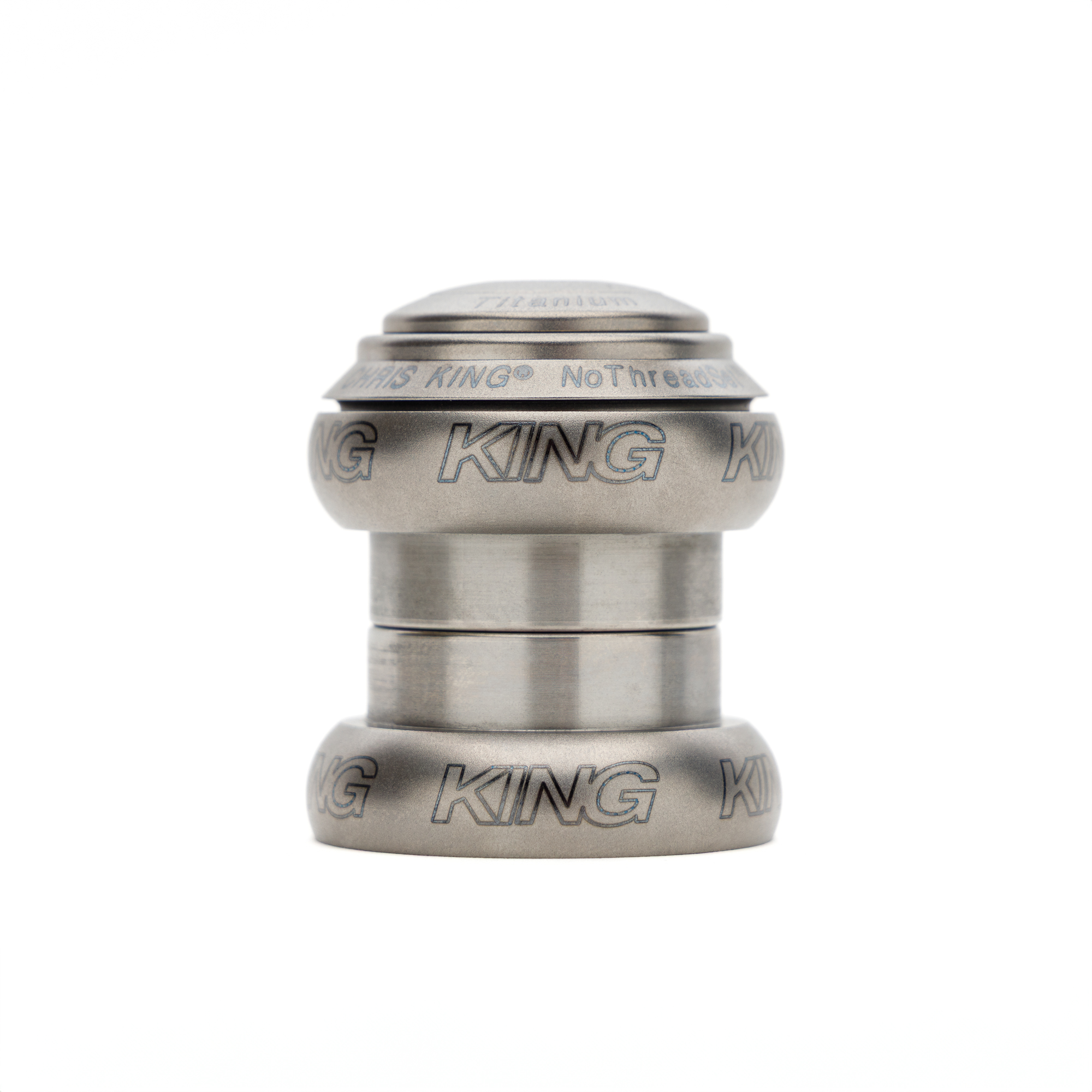 CHRIS KING NOTHREADSET TITANIUM HEADSET, STEEL-BEARINGS, 1 1/8", GRIPLOCK, BOLD, EC34/28.6 | EC34/30