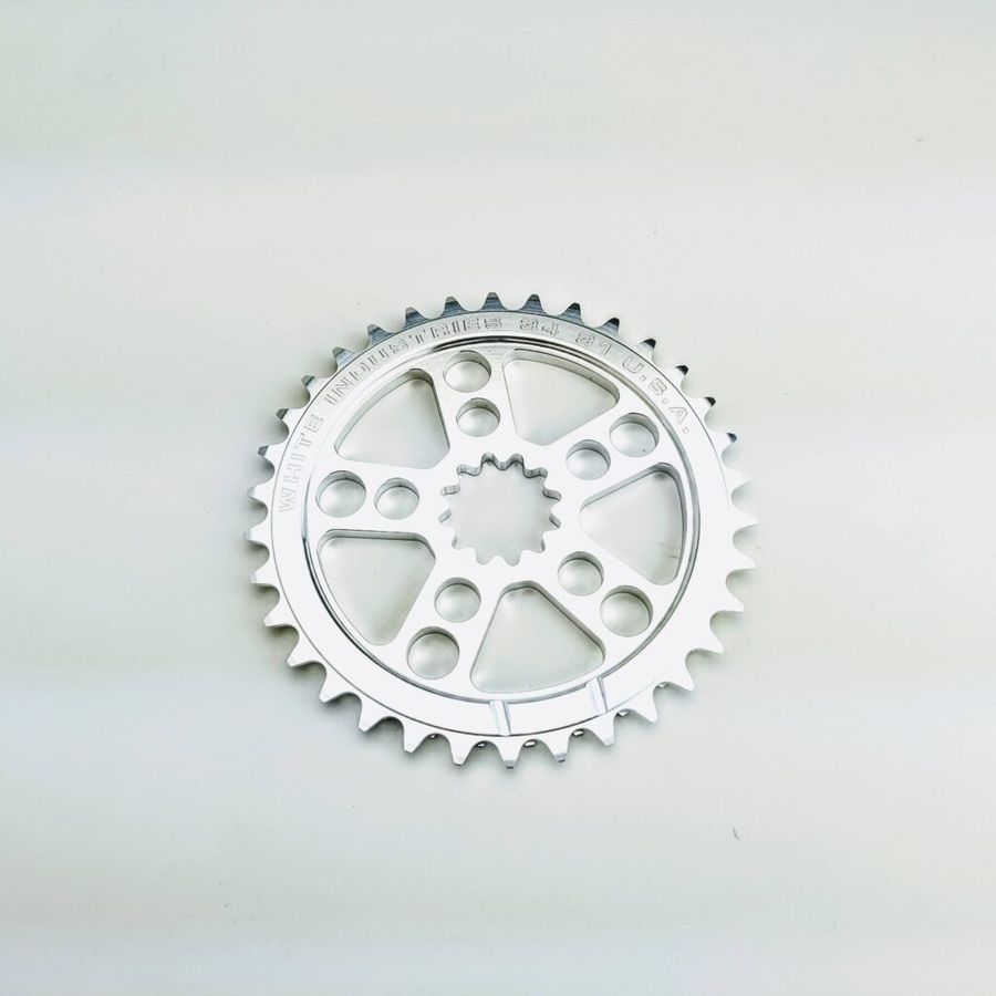 WHITE INDUSTRIES ENO17 DOUBLE DIRECT MOUNT SINGLESPEED CHAINRING, 34/31 T., POLISHED SILVER WHITE INDUSTRIES ENO17 DOUBLE DIRECT MOUNT SINGLESPEED CHAINRING, 34/31 T., POLISHED SILVER