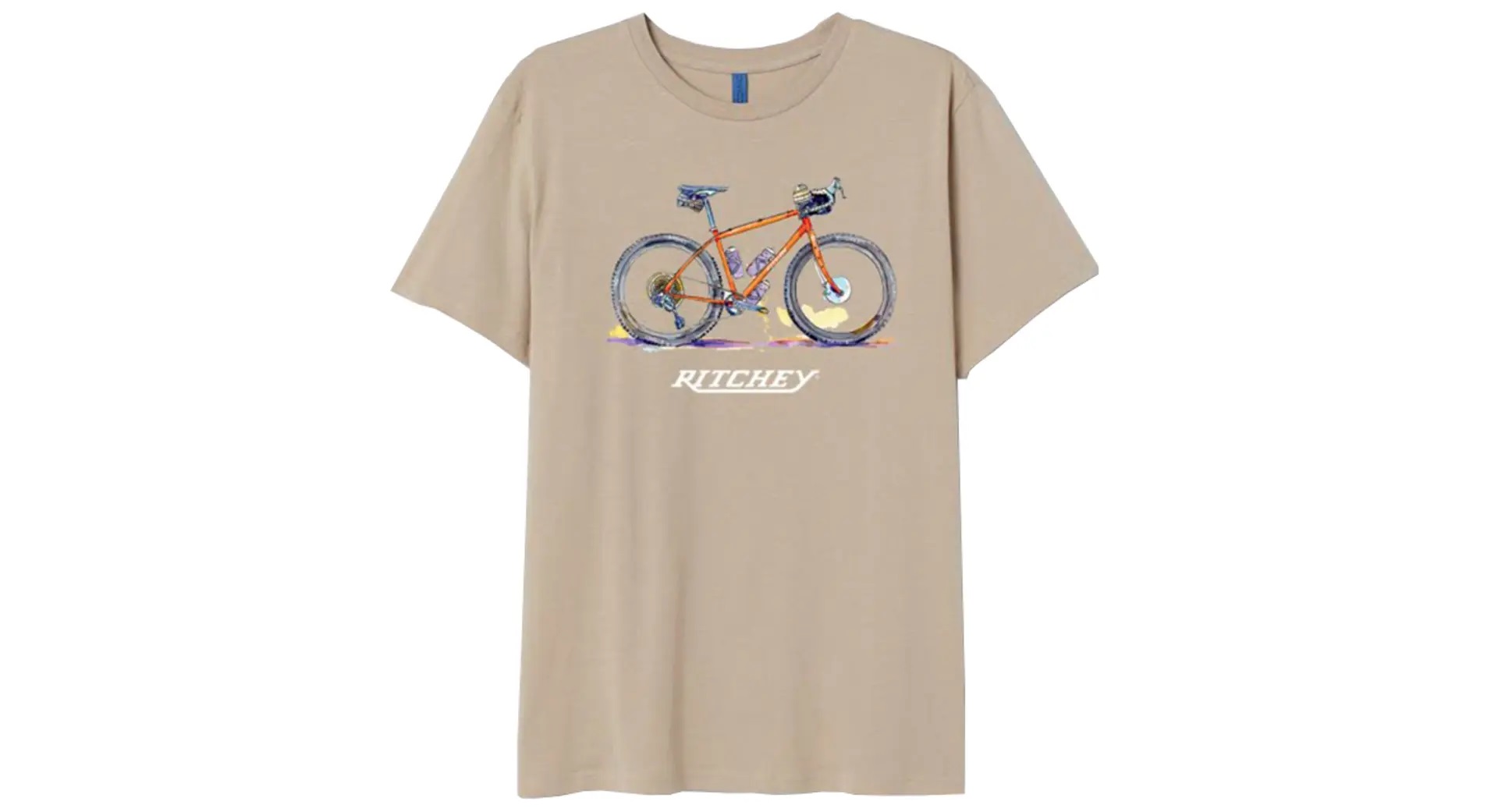 RITCHEY LOGO T-SHIRT UNISEX, TAN, S, S