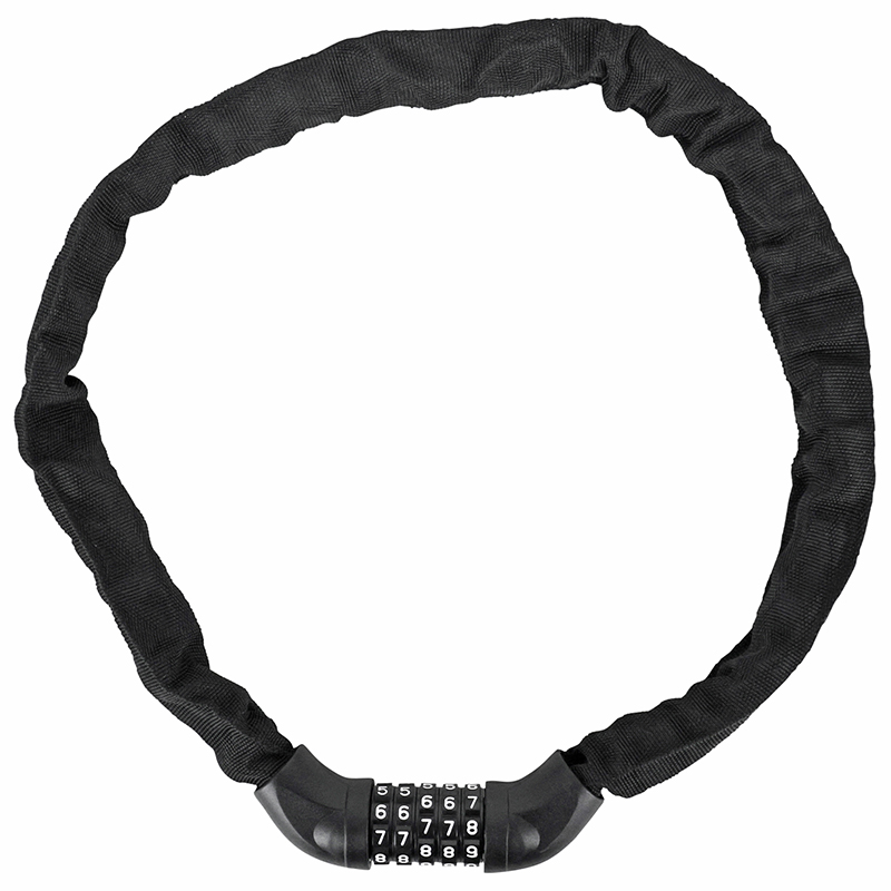 ANTIVOL VELO - TROTTINETTE CHAINE A CODE ACIER LONGUEUR 85CM NOIR - NIVEAU SECURITE 8 ANTIVOL VELO - TROTTINETTE CHAINE A CODE ACIER LONGUEUR 85CM NOIR - NIVEAU SECURITE 8