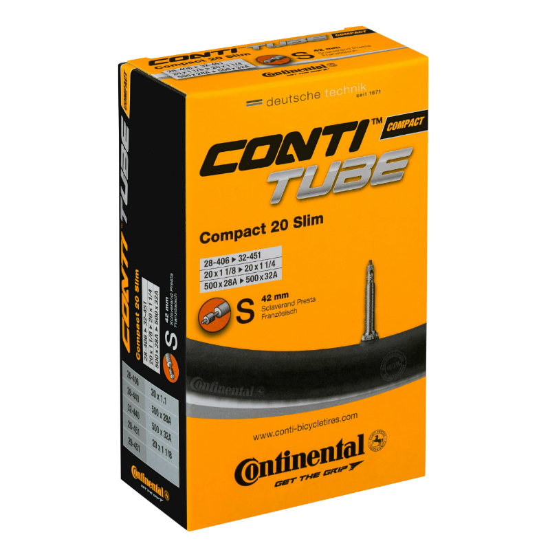CHAMBRE A AIR VELO 20 X 1 1-8-1 1-4 CONTINENTAL VALVE PRESTA (28-406 à 32-451) CHAMBRE A AIR VELO 20 X 1 1-8-1 1-4 CONTINENTAL VALVE PRESTA (28-406 à 32-451)