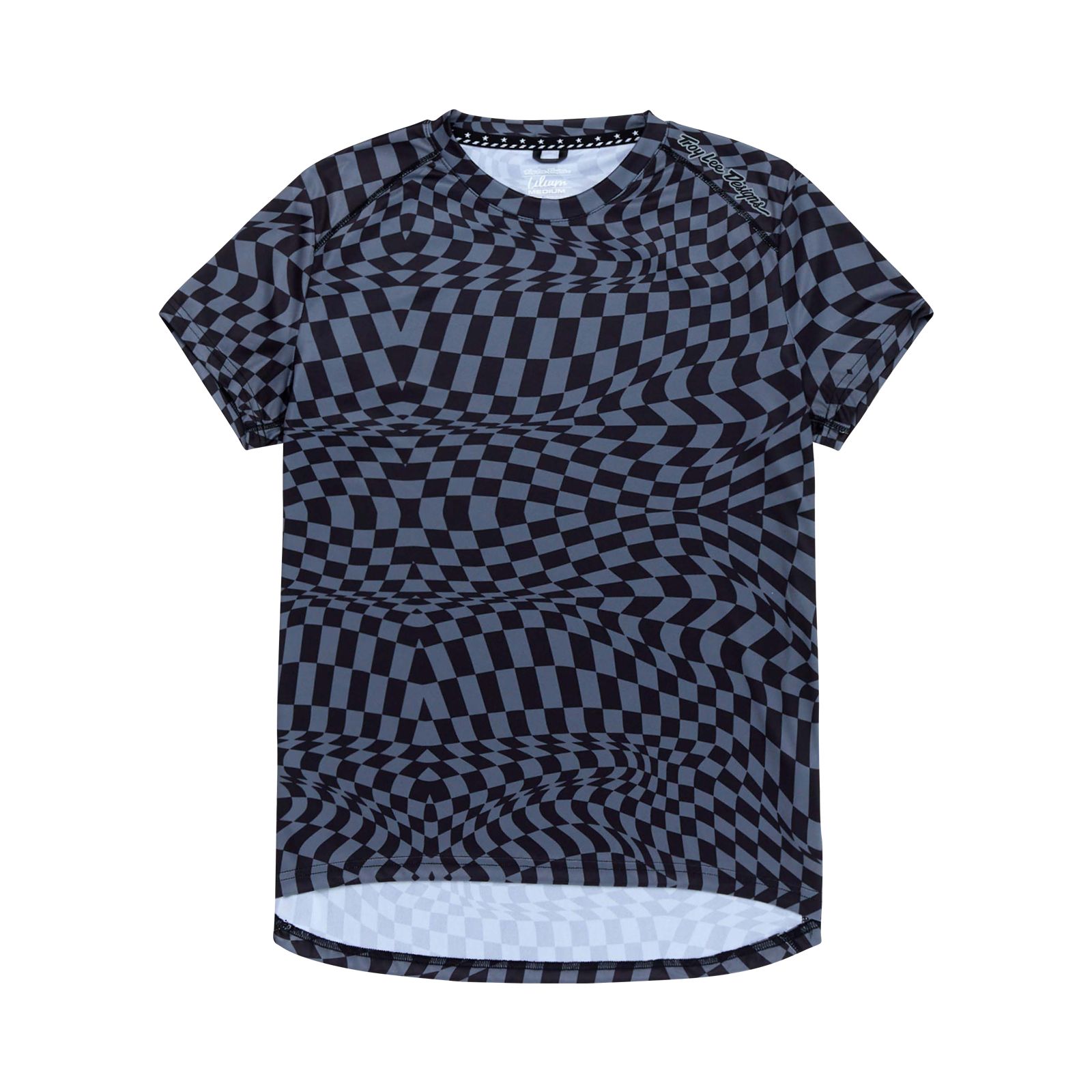 TROY LEE DESIGNS WOMENS LILIUM SS JERSEY, TWISTED CHECKERS, BLACK, S, S