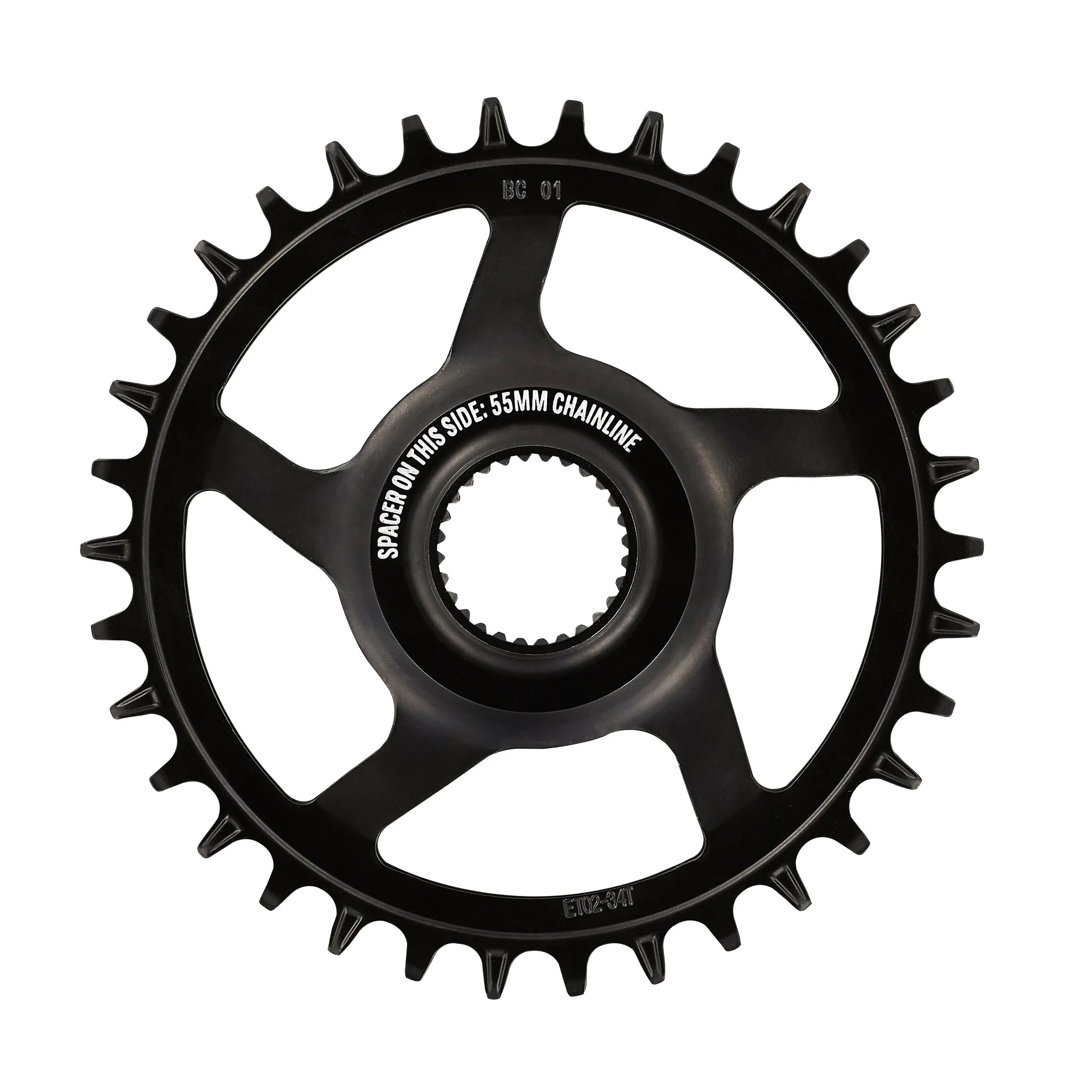 E*THIRTEEN E*SPEC BOSCH CX GEN4 DIRECT MOUNT STEEL CHAINRING, 34 T., 53/55MM CHAINLINE, BLACK E*THIRTEEN E*SPEC BOSCH CX GEN4 DIRECT MOUNT STEEL CHAINRING, 34 T., 53/55MM CHAINLINE, BLACK