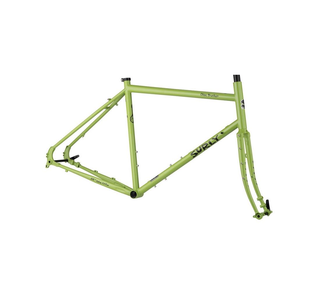 SURLY DISC TRUCKER TOURING FRAMESET, 700C, PEA LIME SOUP, 56CM SURLY DISC TRUCKER TOURING FRAMESET, 700C, PEA LIME SOUP, 56CM