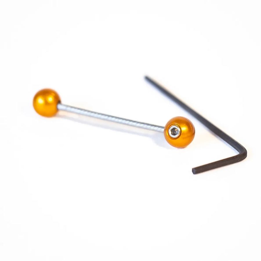 PAUL COMPONENT X FORAGER CYCLES CABLE CHERRIES CABLE TIPS, 2 PCS., ORANGE