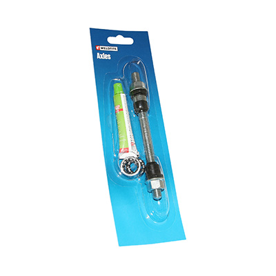 AXE DE ROUE VTT AVANT PLEIN CHROME WELDTITE D 9 X 140MM AVEC GRAISSE ET CAGE A BILLES AXE DE ROUE VTT AVANT PLEIN CHROME WELDTITE D 9 X 140MM AVEC GRAISSE ET CAGE A BILLES