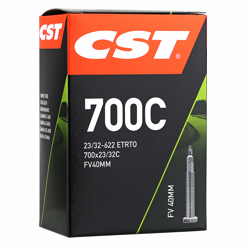 CHAMBRE A AIR VELO 700 X 25-32 CST VALVE PRESTA NOIR 40 MM CHAMBRE A AIR VELO 700 X 25-32 CST VALVE PRESTA NOIR 40 MM