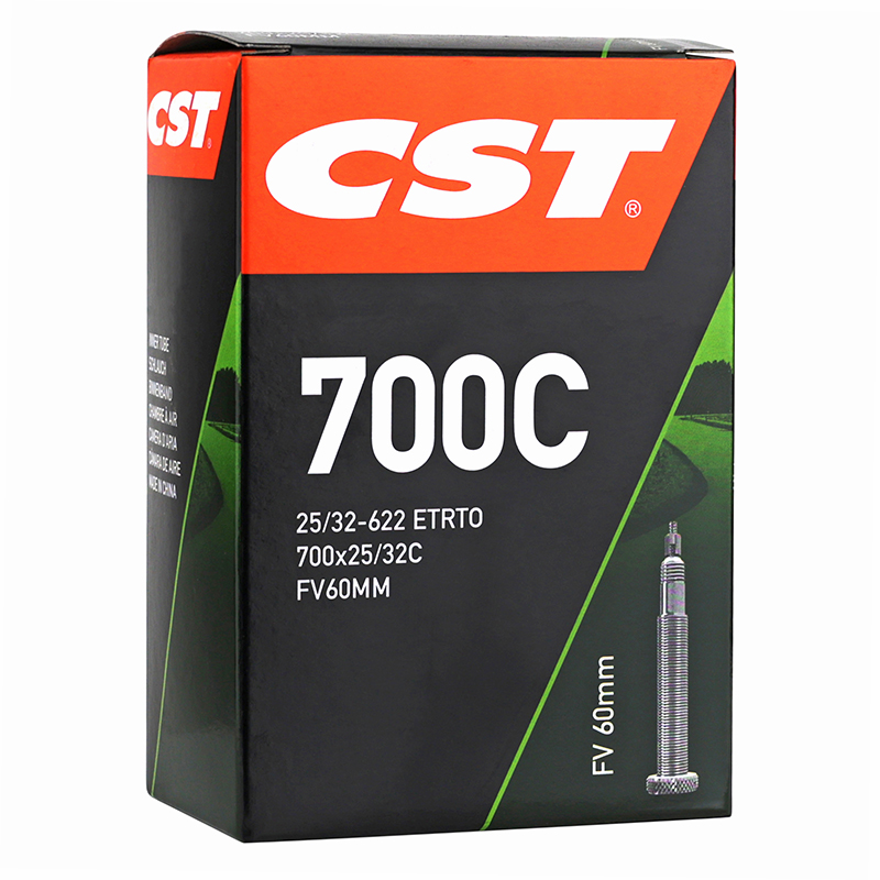 CHAMBRE A AIR VELO 700 X 25-32 CST VALVE PRESTA NOIR 60 MM CHAMBRE A AIR VELO 700 X 25-32 CST VALVE PRESTA NOIR 60 MM