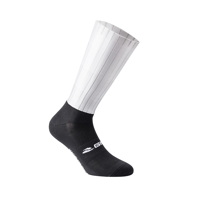 CHAUSSETTES-SOCQUETTES ETE GIST SPEED BLANC-NOIR 38-42  ANTIBACTERIEN, RESPIRANTE - HAUTEUR 20CM (PAIRE) -5856