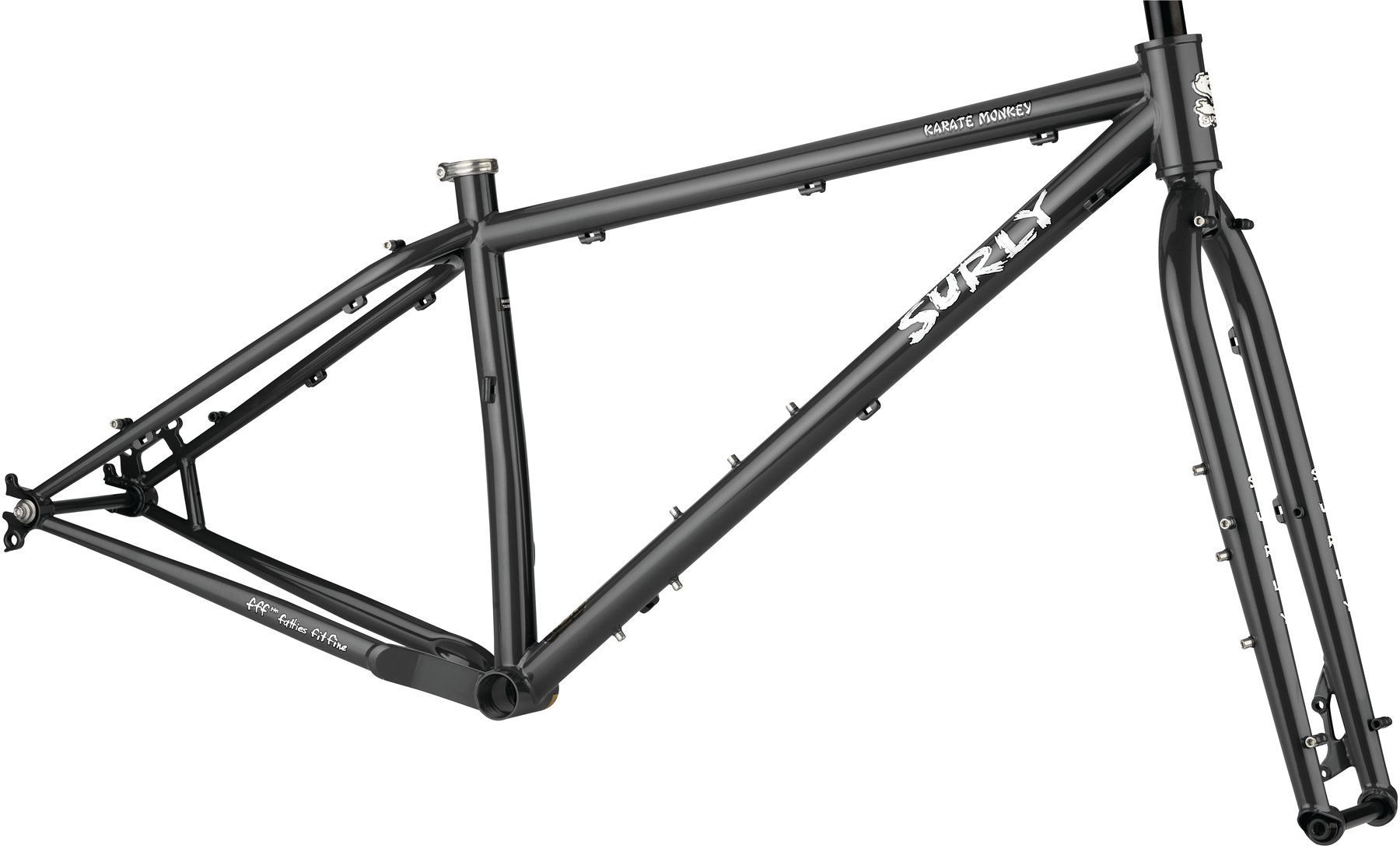 SURLY KARATE MONKEY MTB FRAME KIT, 27.5+/29", HI-VIZ BLACK, M