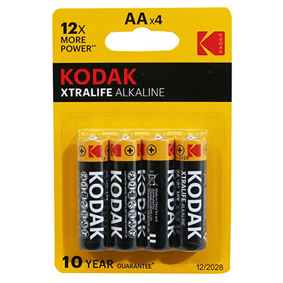 PILE LR06 1.5V KODAK ALCALINE XTRALIFE AA (VENDU PAR 4) PILE LR06 1.5V KODAK ALCALINE XTRALIFE AA (VENDU PAR 4)