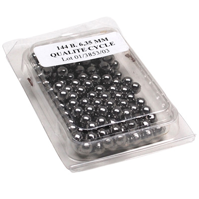BILLE ACIER 6,350MM (1-4'') (1 GROSSE DE 144 BILLES) BILLE ACIER 6,350MM (1-4'') (1 GROSSE DE 144 BILLES)