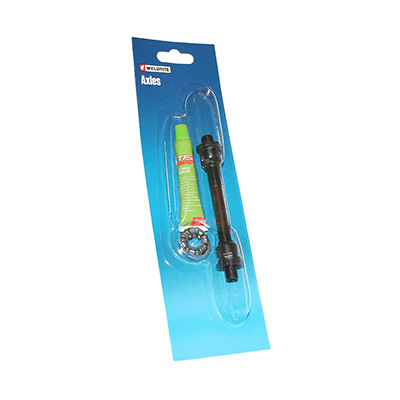AXE DE ROUE ROUTE-VTT AVANT CREUX WELDTITE D 9 X 108MM AVEC GRAISSE ET CAGE A BILLES AXE DE ROUE ROUTE-VTT AVANT CREUX WELDTITE D 9 X 108MM AVEC GRAISSE ET CAGE A BILLES
