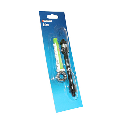 AXE DE ROUE ROUTE ARRIERE CREUX WELDTITE D 10 X 135MM AVEC GRAISSE ET CAGE A BILLES AXE DE ROUE ROUTE ARRIERE CREUX WELDTITE D 10 X 135MM AVEC GRAISSE ET CAGE A BILLES