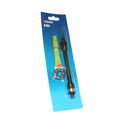 AXE DE ROUE VTT ARRIERE CREUX WELDTITE D 10 X 140MM AVEC GRAISSE ET CAGE A BILLES AXE DE ROUE VTT ARRIERE CREUX WELDTITE D 10 X 140MM AVEC GRAISSE ET CAGE A BILLES