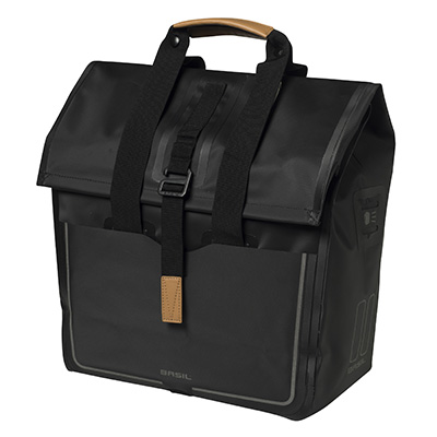 SACOCHE ARRIERE VELO LATERALE BASIL URBAN DRY SHOPPER NOIR DROIT-GAUCHE WATERPROOF 20L (32X15X37CM) SACOCHE ARRIERE VELO LATERALE BASIL URBAN DRY SHOPPER NOIR DROIT-GAUCHE WATERPROOF 20L (32X15X37CM)