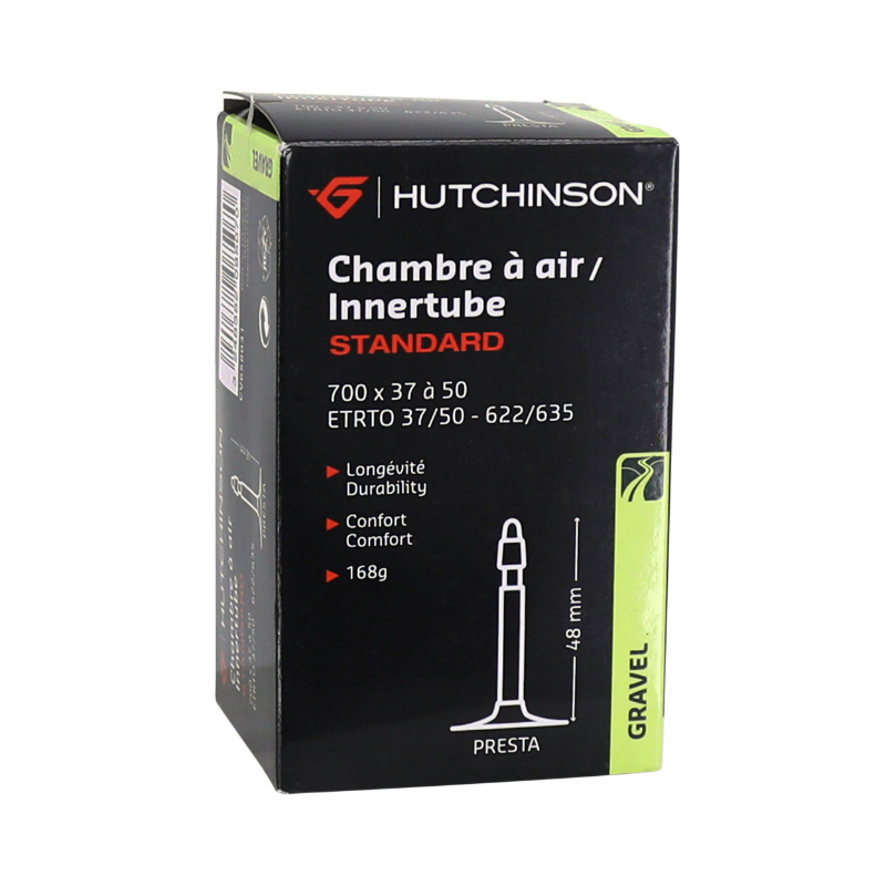 CHAMBRE A AIR VELO 700 X 37-50 HUTCHINSON VALVE PRESTA 48MM 168G CHAMBRE A AIR VELO 700 X 37-50 HUTCHINSON VALVE PRESTA 48MM 168G