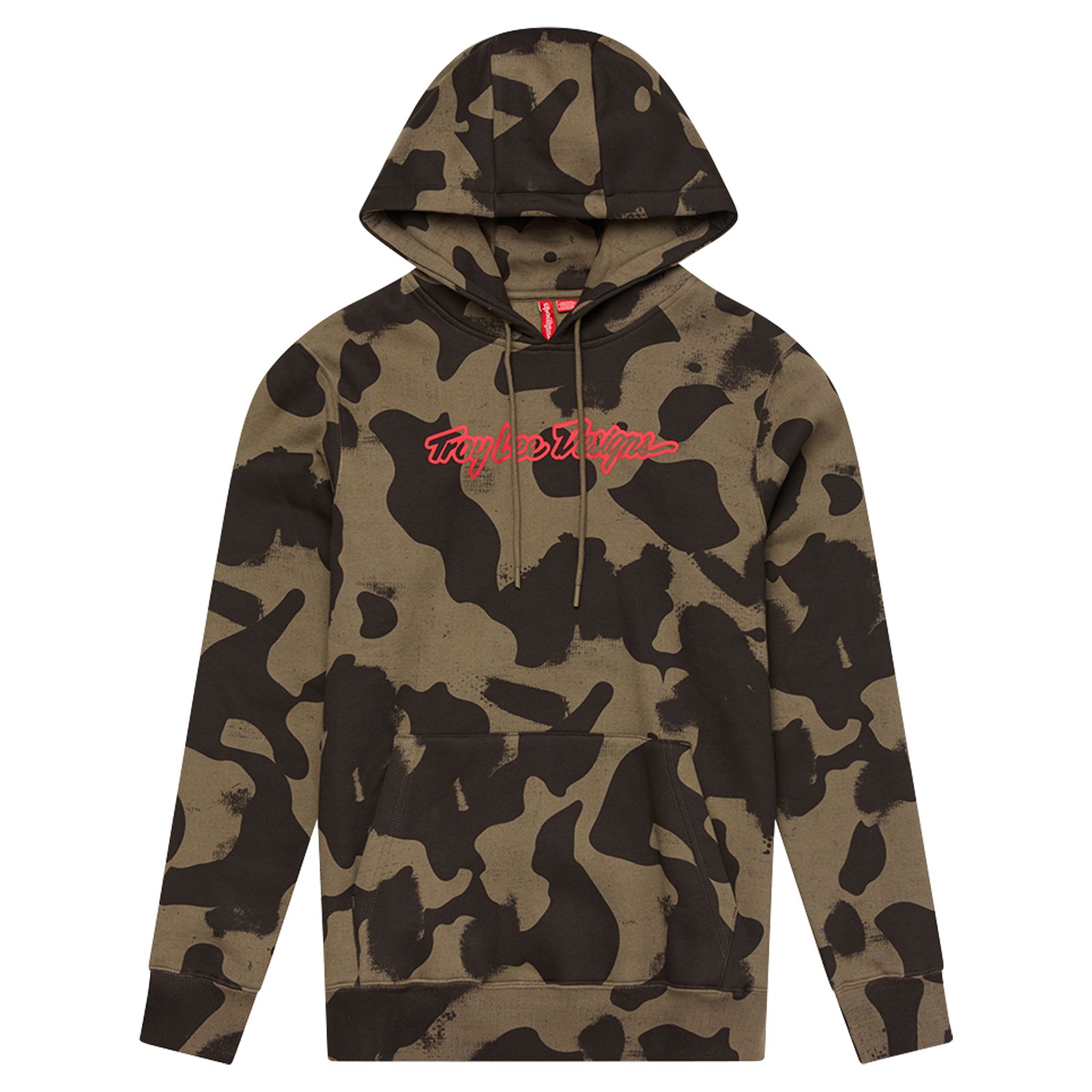 TROY LEE DESIGNS PULLOVER HOODIE, SIGNATURE, OLIVE CAMO, L, L