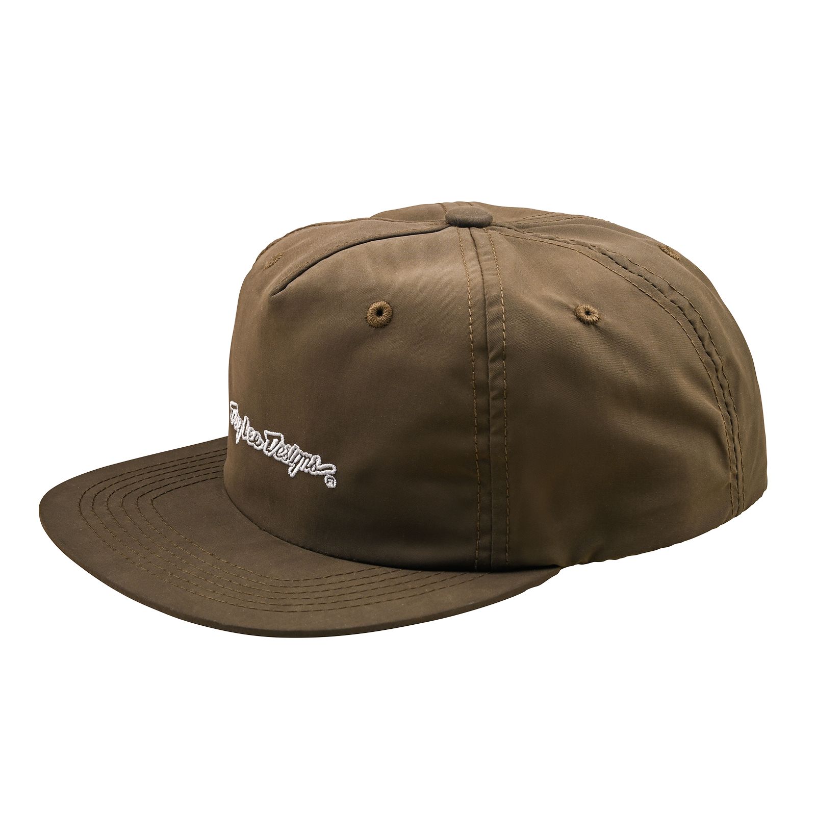TROY LEE DESIGNS UNSTRUCTURED SNAPBACK CAP, SIGNATURE, OLIVE CANVAS, ONE SIZE, ONE SIZE