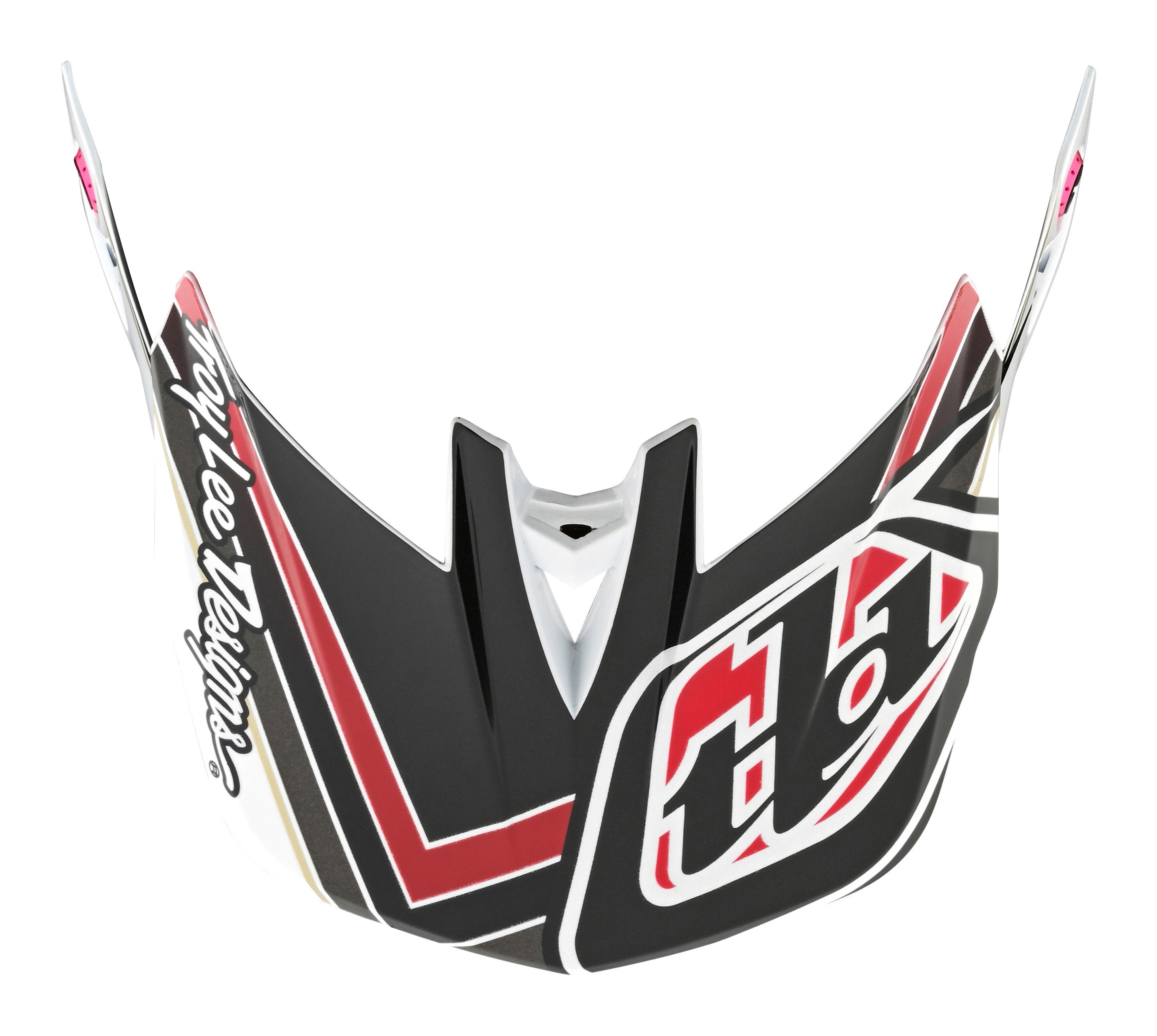 TROY LEE DESIGNS D4 POLYACRYLITE HELMET VISOR, BLOCK, CHARCOAL/RED, ONE SIZE