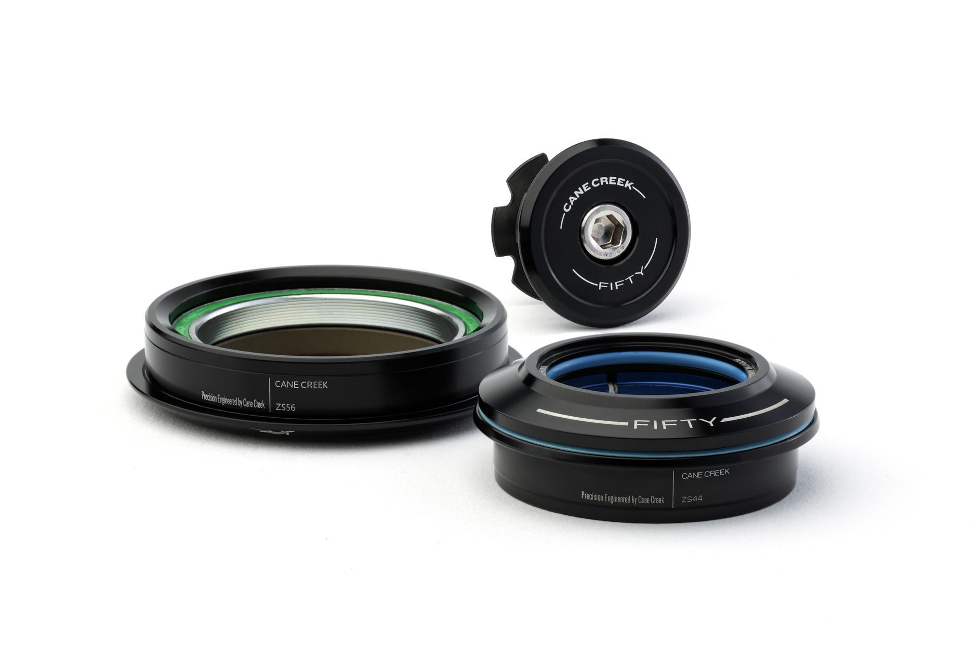 CANE CREEK 50 TAPERED HEADSET, 1 1/8"-1.5", ZS44/28.6/H8 | ZS56/40/H4, BLACK