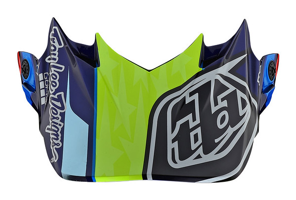 TROY LEE DESIGNS SE4 VISOR, SPEED TEAM, BLUE/YELLOW, ONE SIZE