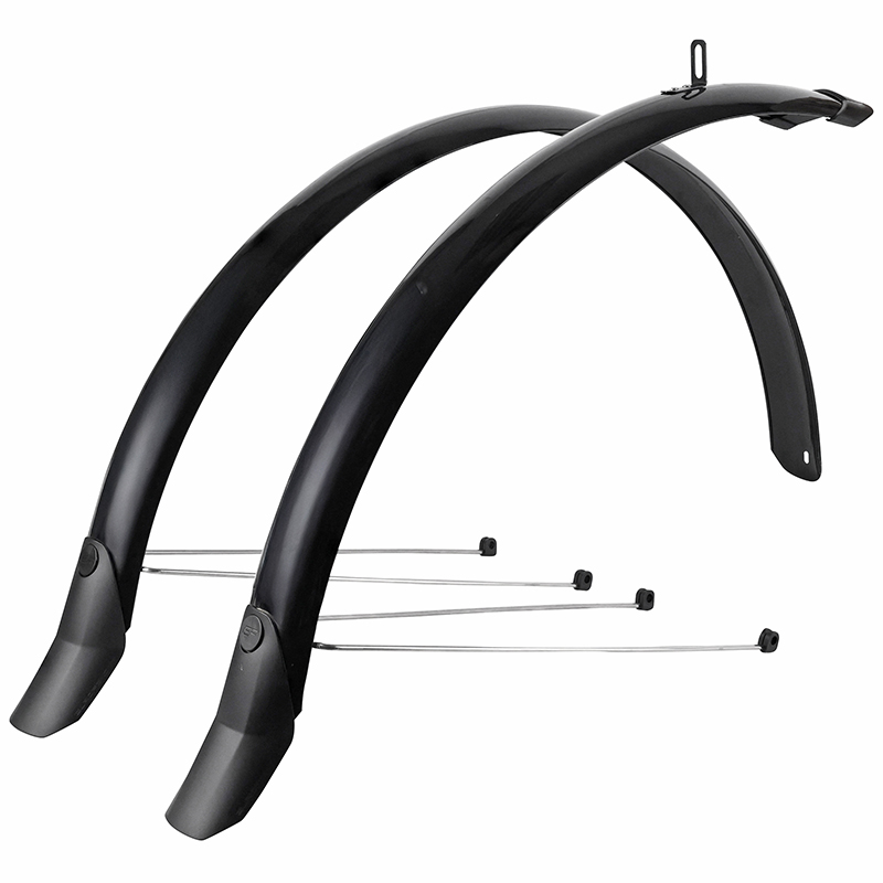 GARDE BOUE CITY-VTC TRINGLES 28'' EUROFENDER LAMPO 58MM NOIR (PAIRE) AVEC FIXATION CLASSIC TRINGLES ARGENT GARDE BOUE CITY-VTC TRINGLES 28'' EUROFENDER LAMPO 58MM NOIR (PAIRE) AVEC FIXATION CLASSIC TRINGLES ARGENT
