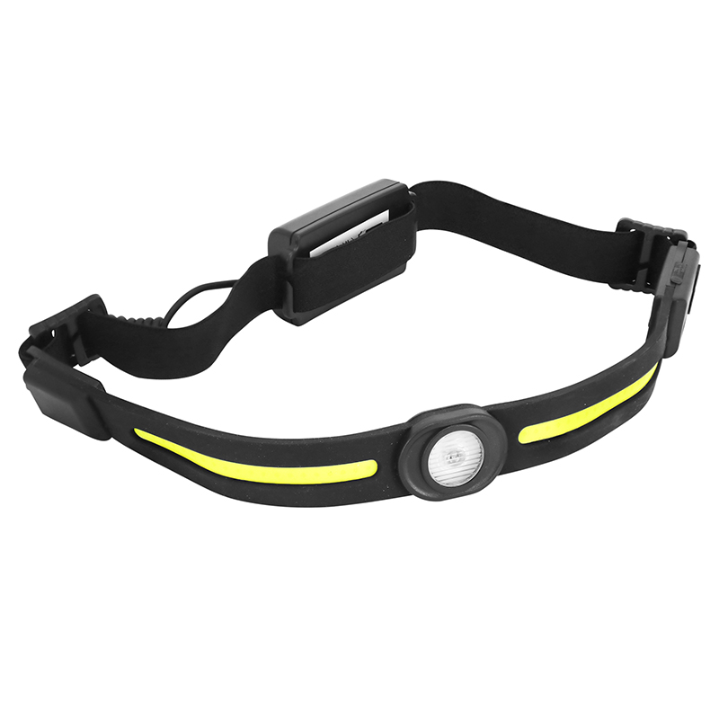 LAMPE FRONTALE ATELIER A LEDS-COB 3-5W JUSQU'A 370 LM MODE CAPTEUR POUR ALLUMER OU ETEINDRE BATTERIE LITHIUM (RECHARGEABLE USB + ALIMENTATION)