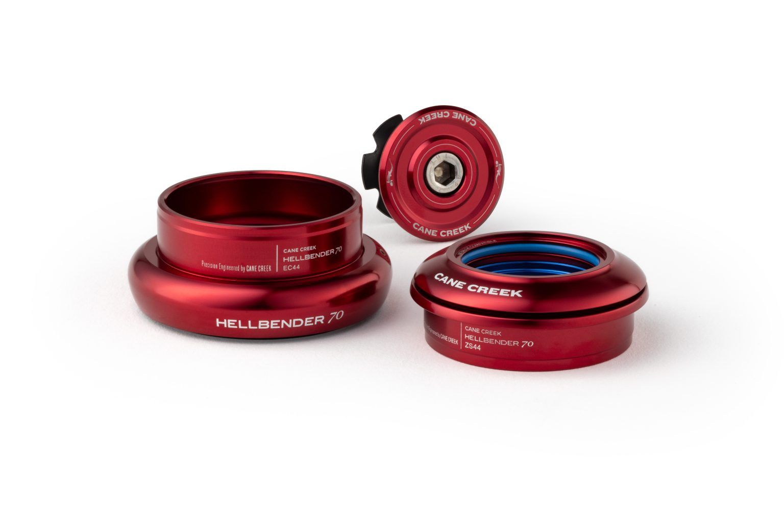 CANE CREEK HELLBENDER 70 TAPERED HEADSET, 1 1/8"-1.5", ZS44/28.6/H8 | EC44/40, SHORT, RED CANE CREEK HELLBENDER 70 TAPERED HEADSET, 1 1/8"-1.5", ZS44/28.6/H8 | EC44/40, SHORT, RED