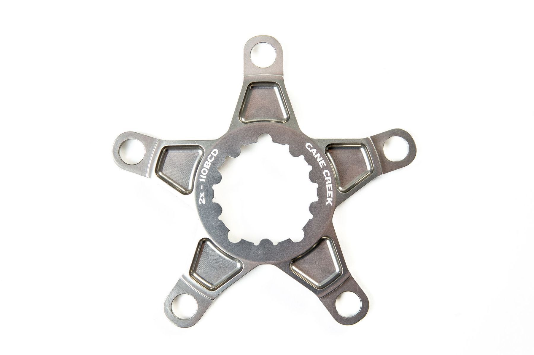 CANE CREEK EEWINGS SPIDER 2-SPEED, 110MM BCD, 5-HOLE, 32T COMPATIBLE, TITANIUM 