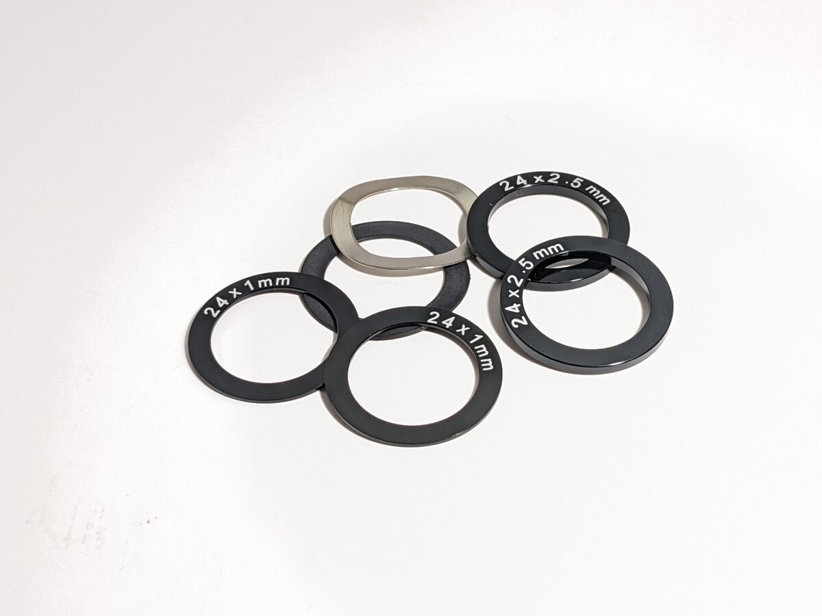 WHITE INDUSTRIES BOTTOM BRACKET SPACER KIT 24MM OR 24/22MM GXP AXLE