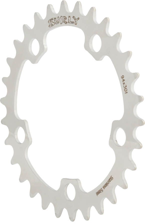 SURLY RING STAINLESS CHAINRING, 104 BCD, 4-HOLE, 32 T., UP TO 9-SPEED, SILVER