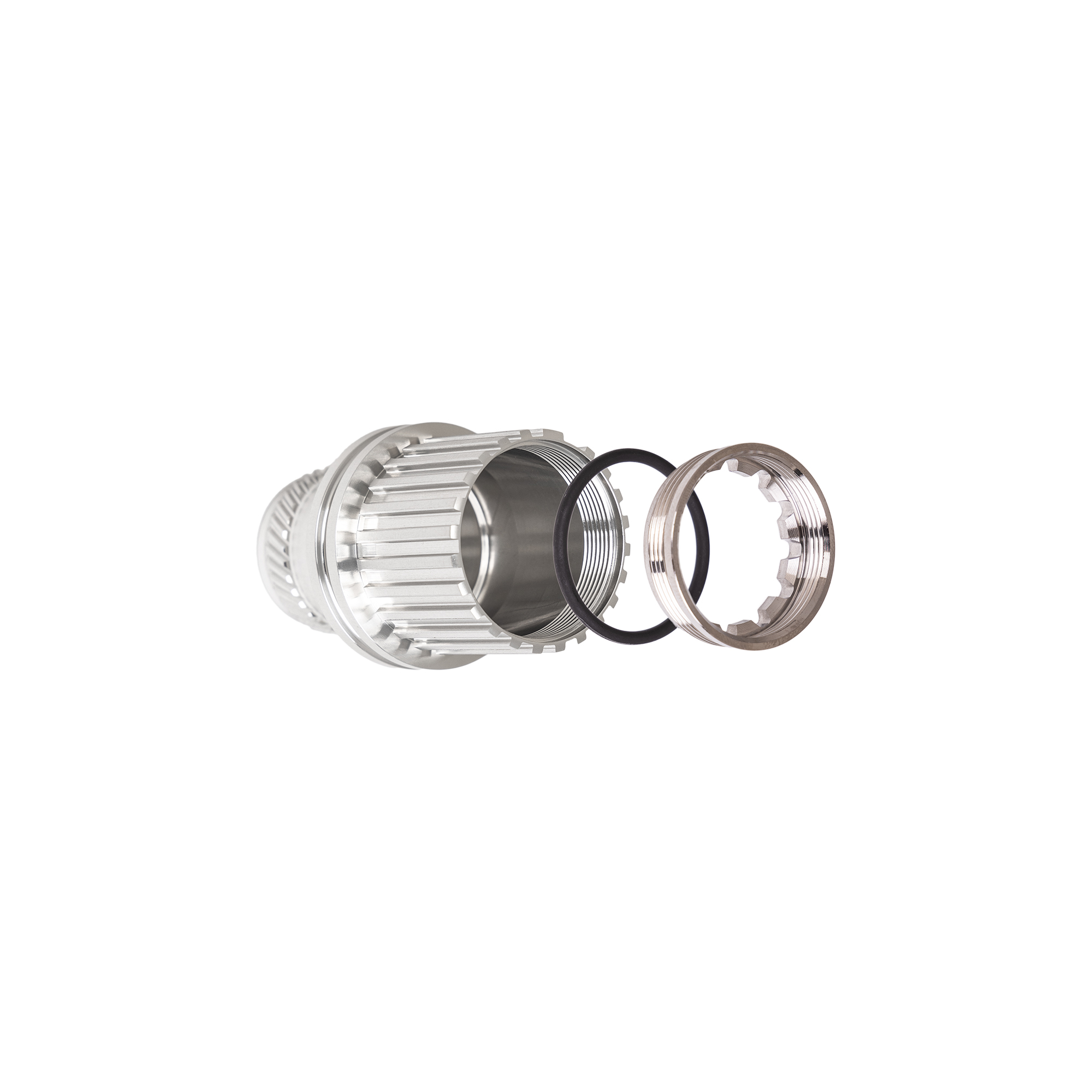 CHRIS KING DRIVESHELL R45 GEN. 4, SHIMANO MICROSPLINE WIHTOUT BEARINGS, ALUMINIUM, SILVER