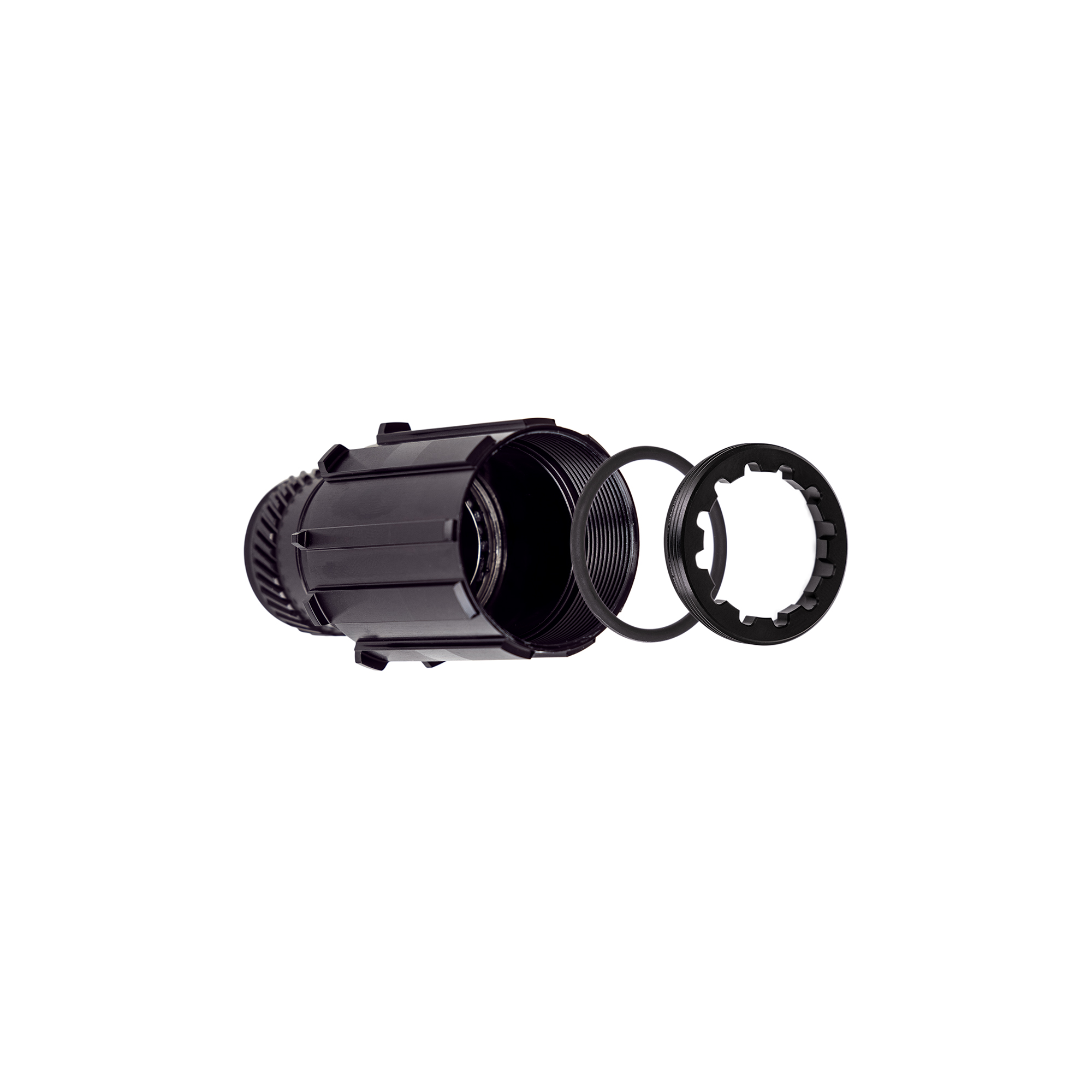 CHRIS KING R45 FREEHUB BODY CONVERSION KIT WITHOUT AXLE SHIMANO HG, STAINLESS STEEL BEARINGS, BLACK